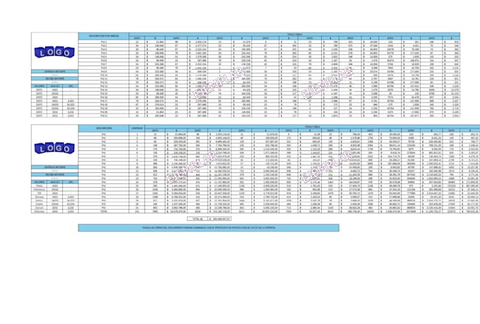 create a professional excel inventory and pricing tracker